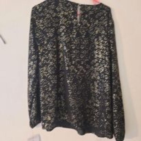 NWT Liz Claiborne Gold & Black Top  *BOGO* - Picture 2 of 7
